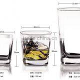 Amber Colored Square Corner Rock Glass Cup thumbnail-2