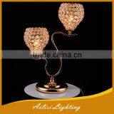 Contemporary Delicate Hot Selling Energy Saving Crystal Table Lamp With 2 Lights thumbnail-1