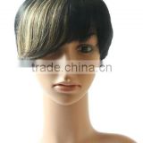 Fashion synthetic short wig with clolrful bangs for woman N394