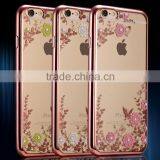 Luxury Design Newest Cellphone Acessories TPU Electroplate Flower Pattern Phone Case for IPhone 5 /6s/6plus thumbnail-6