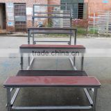CE/TUV Multipurpose Movable aluminum frame wooden stage 6082-T6 indoor bleachers