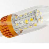 5050smd Led Bulb 4-12Watts Globe/candle Shaped PC Cover