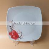 Cheap Bulk White Square Shape Porcelain Dinner Plate With Custom Printing Wholesale Ceramic Dinner Plate & Dish Stock thumbnail-1