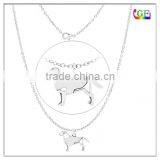 Pet Memorial Dog Silhouette Necklace thumbnail-1