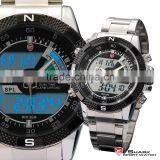 Mens Shark Digital LCD Outdoors Analog Quartz Sport Steel Wrist Watch thumbnail-6