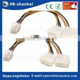 Trend 2017 Low Price Video Graphics Card 6 Pin PCIE to 2x 4 Pin Molex LP4 Power Cable PCI Express Power Splitter Adapter Cable