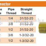 668 Male Connector, D.O.T. Air Brake Fitting For Rubber Tube, Brass Valve thumbnail-4