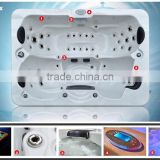 3 persons Led lighting spa whirlpool with stereo music