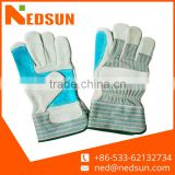 Durable double palm leather working gloves safety