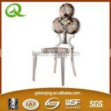 Home Furniture Crystal Button PU Leather Stainless Steel Dining Chairs thumbnail-3