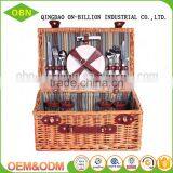 Wholesale New Design Food Insulated Atacado Cestas de Vime do Piquenique Wicker Picnic Basket thumbnail-1