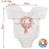 3 Pack Infant And Toddler White Summer Jumpsuits Natural Organic Blank Baby Onesie thumbnail-5