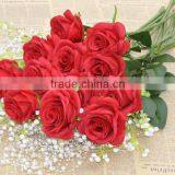 FLS012-3 Artificial Flowers Import From China for Wedding Decoraiton Cheap Artificial Rose Flowers thumbnail-2