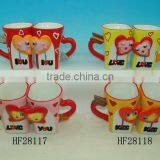 Ceramic Couple Tea Cups thumbnail-1