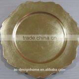GOLD FOIL PP PLASTIC CHARGER PLATE thumbnail-1
