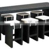 Rattan Modern Space-saving Cube Dining Set for Garden,patio and Outdoor thumbnail-1