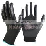 NMSAFETY Black Nitrile Washable Working Glove Safety Construction Gloves thumbnail-3