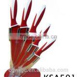 5PCS Non-Stick Coating PP Handle Knife Set thumbnail-1