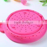 Food Grade Fruit Silicone Basket Foldable Silicone Drain Basket thumbnail-6