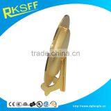 Zinc Alloy Custom Made Tourism Gold Souvenir Plate With Display Stand thumbnail-5