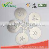 WCTS337 Durable Stainless Steel Cappuccino Coffee Art Coffee Stencils Love Heart Shape Coffee Stencil, Food Grade thumbnail-3