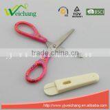 WCSC219 Premium Novelty Wholesale Soft Handle Colorful School Children Plastic Scissors With Cover thumbnail-3