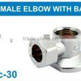 PEX PIPE FITTING FEMALE ELBOW WITH BASE