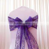 2016 Year Purple/white/red/black Lace Chair Sash for Wedding Party Decoration thumbnail-2
