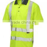 Factory Custom Reflective Tape His Vis Workwear Polo t Shirt thumbnail-2