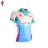Light Sky Blue Ice Hockey Jerseys, Customized Logo Sublimation Wear,Athletic Stripe Simple Bodysuits thumbnail-2