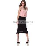 2017Guangzhou Domin Factory Directly Wholesale Latest Ladies Tassels Skirt thumbnail-5