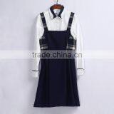 Cotton Navy Blue School Girls Uniform Dress Pinafore thumbnail-2