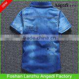 Children Clothing OEM Boy's Denim Shirt High Quality Summer Fashion Baby Boy's Cowboy Shirts thumbnail-2