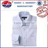 Men's Button Down Oxford Business Dress Shirt(100%cotton,40*40,120*68 Yarn Dyed Mercerized Luxury Blue) thumbnail-1