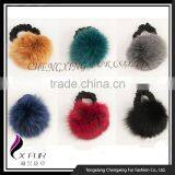 CX-E-03 Lovely Desgin Mink Elastic Hair Band With Ball thumbnail-3