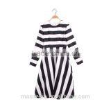 New Sexy Black White Stripes Chevron Print Strapless Evening Dress Fancy Maxi Dress Bodycon Dresses For Summer thumbnail-4