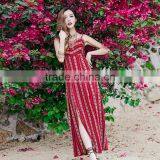 Maxnegio Sexy Backless Floral Print Long Maxi Beach Dress for Female thumbnail-4