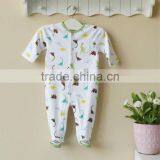 Mom and Bab 2012 Summer Baby Clothes 100% Cotton Embroider Romper With Feet thumbnail-1