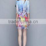 MGOO New Fashion Wholesale Cheap Price Fashion Lace Women Dress Brand Design Autumn Tie-dye Flower Lace Dress China thumbnail-5