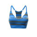 Wholesale Stripe Printed Breathable Dry-Fit Women Sports Bra YogaWear thumbnail-4