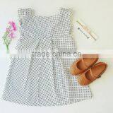 New Model Baby Handmade Dresses Little Girls Polka Dot Design Ruffle Sleeve Girl Party Cotton Dress thumbnail-1