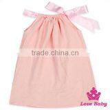 Summer Breathable Children Clothes Plain Navy Sleeveless Fancy Newborn Baby Girl Pillowcase Type Dress thumbnail-5