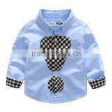 S33462W Autumn Long Sleeve Boys Blouses Breathable 100% Cotton Kids Children Shirts thumbnail-3