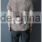 Custom Men Yarn Dyed Striped Cotton T Shirt Factory Price thumbnail-6