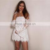 Runwaylover 038 Ladies Sexy Off-Shoulder Lace Playsuits thumbnail-5