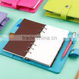 48K PU Leather Cover Planner With Metal Clasp Button Embossed Logo Loose Leaf Binding Organizer Planner thumbnail-3