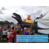 Lifelike Robotic Walking Raptor Dinosaur Costume thumbnail-1