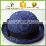 Women Summer Spring Derby Bowler Hats Straw Round Brim Beach Sun Hats thumbnail-6