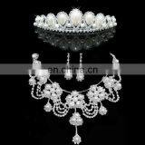 New Come Wedding Accessories Jewelry Sets Crown Earring and Necklace thumbnail-1