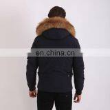 Wholesale Nylon Bomber Jackets Three Layer Fur Hoodied Short Men's Jacket